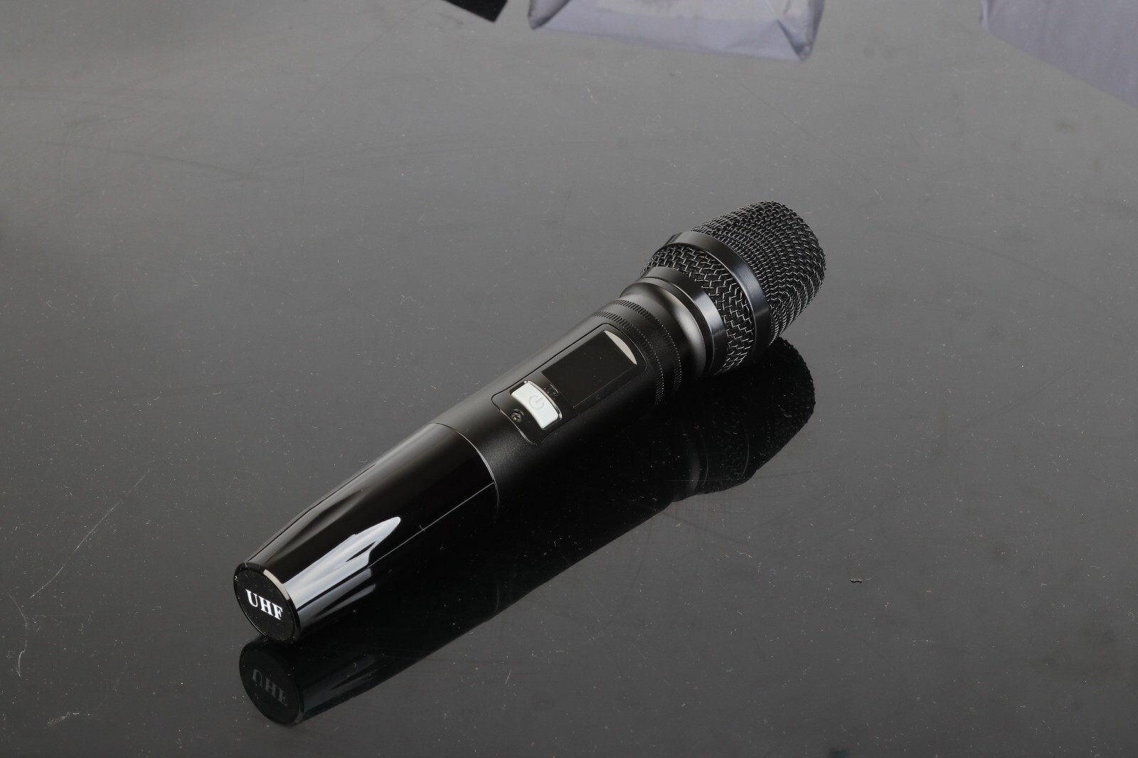 UHF Dual Wireless Handheld Microphone with 6.35mm Adapter Receiver Karaoke
