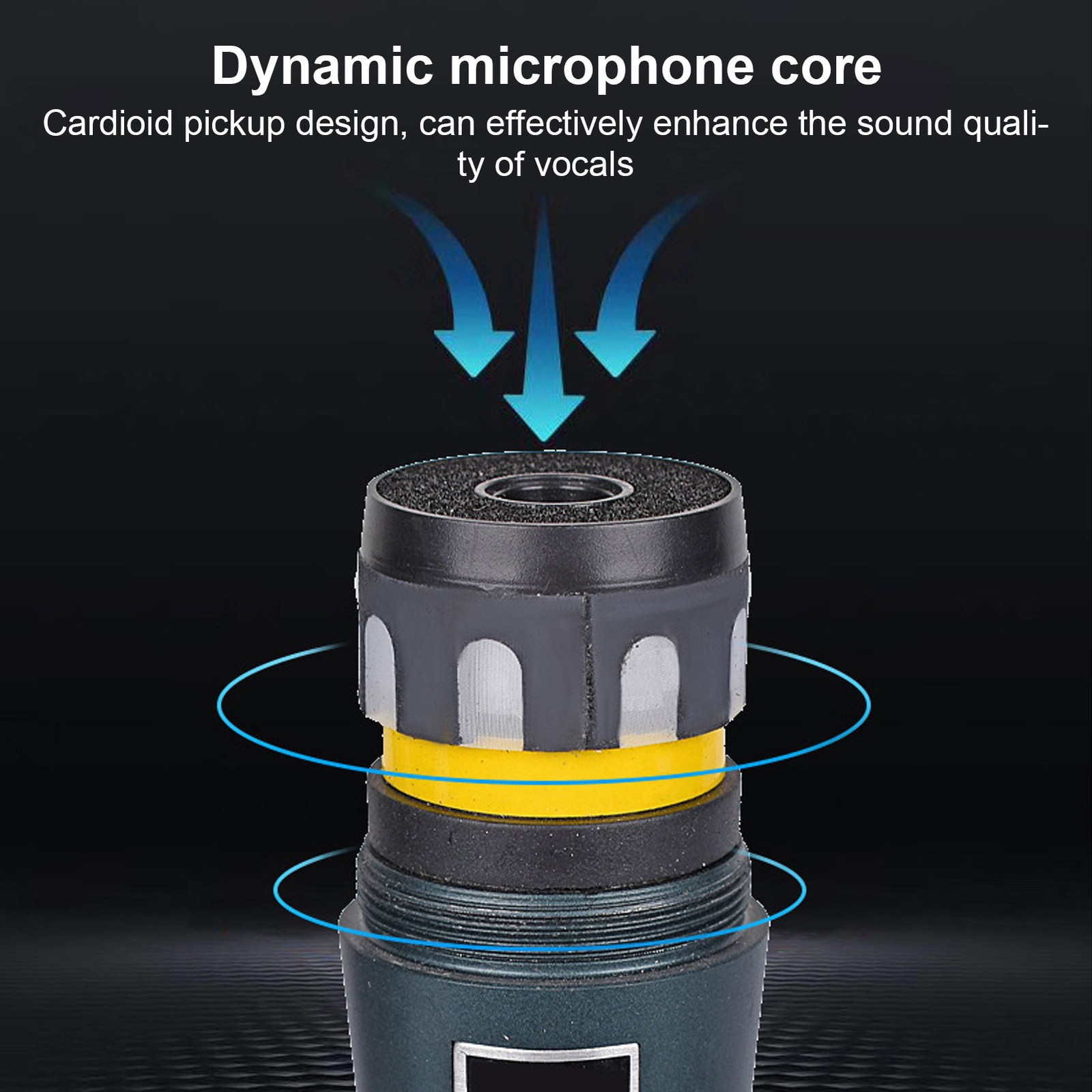 Handheld Wired Microphone Aluminum Alloy Professional Cardioid Dynamic Vocal Mic