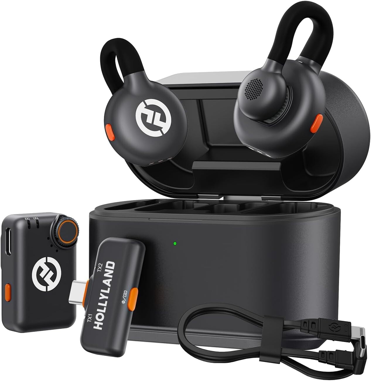 Hollyland Lark M2S Wireless Lavalier Microphone Combo (Camera/USB-C/Lightning)