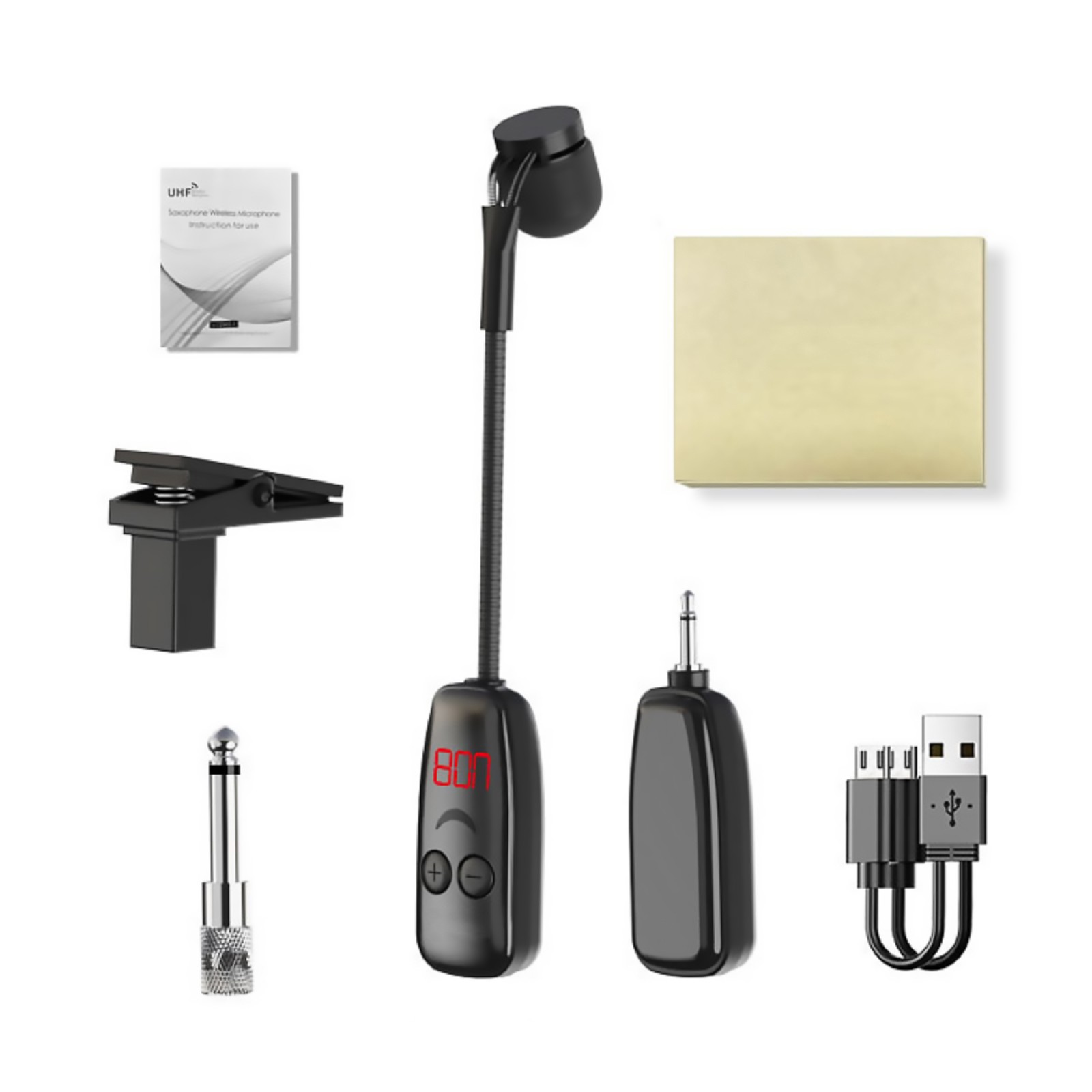 Microphone with Receiver Transmitter 50M Range Wireless For Trumpet Saxophone n