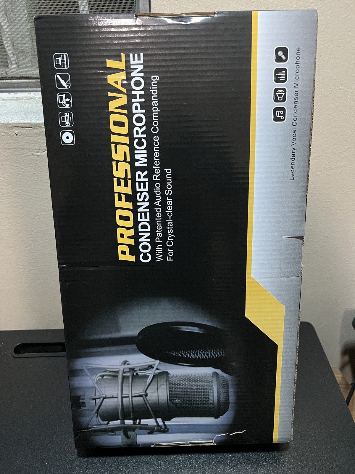 Professional Condenser Microphone Black Bundle One Pack ALPOWL BM800TZ