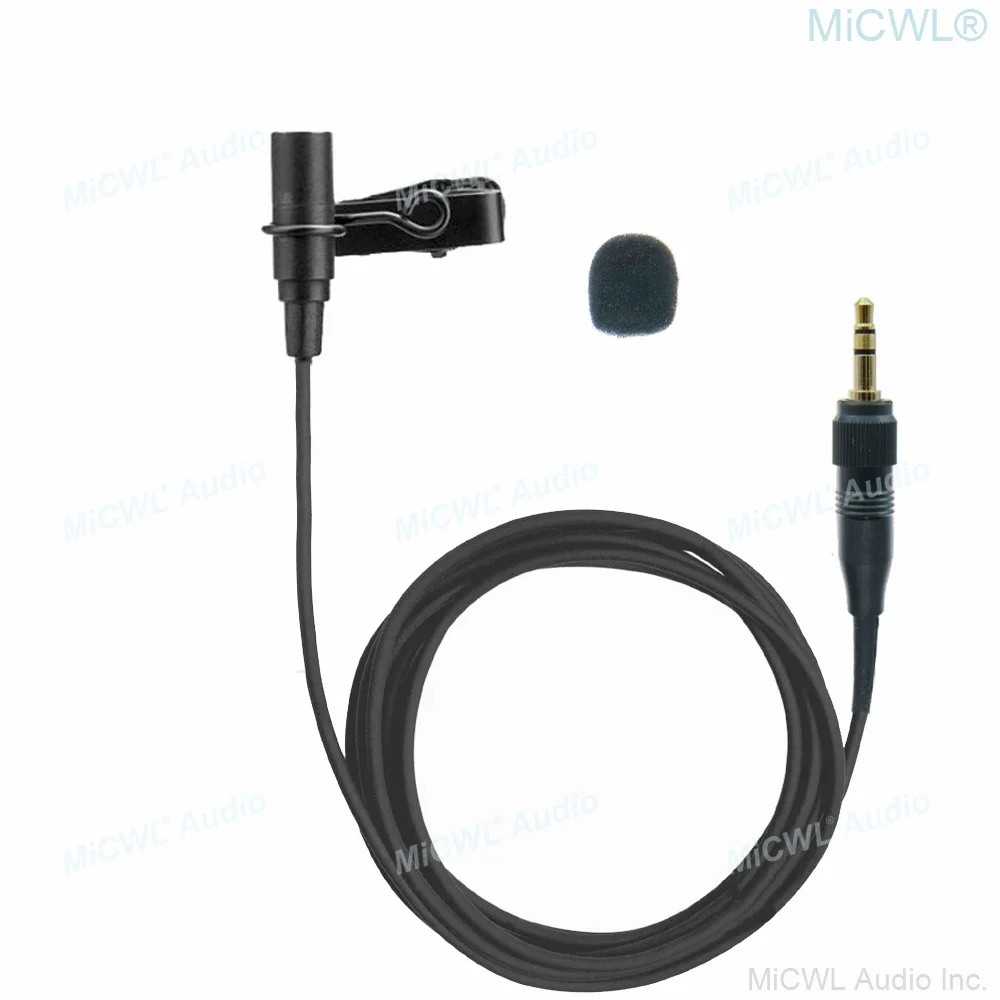 Black MKE ECM77 Tie Lavalier Lapel Microphone 3.5mm Jack for Sony UWP UTX D21
