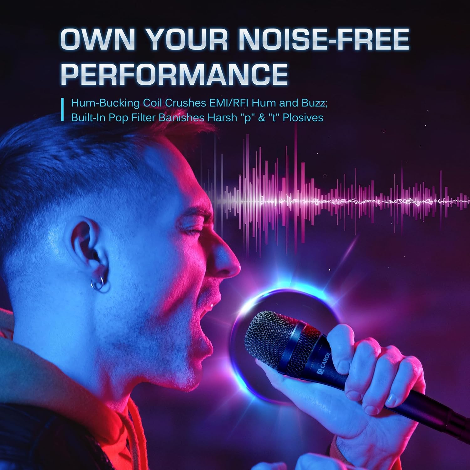 Dynamic Cardioid AC-910 XLR Wired Vocal Microphone No-Switch AHN Stage Studio