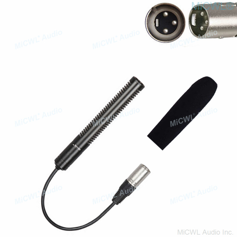 Interview Recording Video Camera Microphone XLR 3Pin Phantom Power Vidicon Mics
