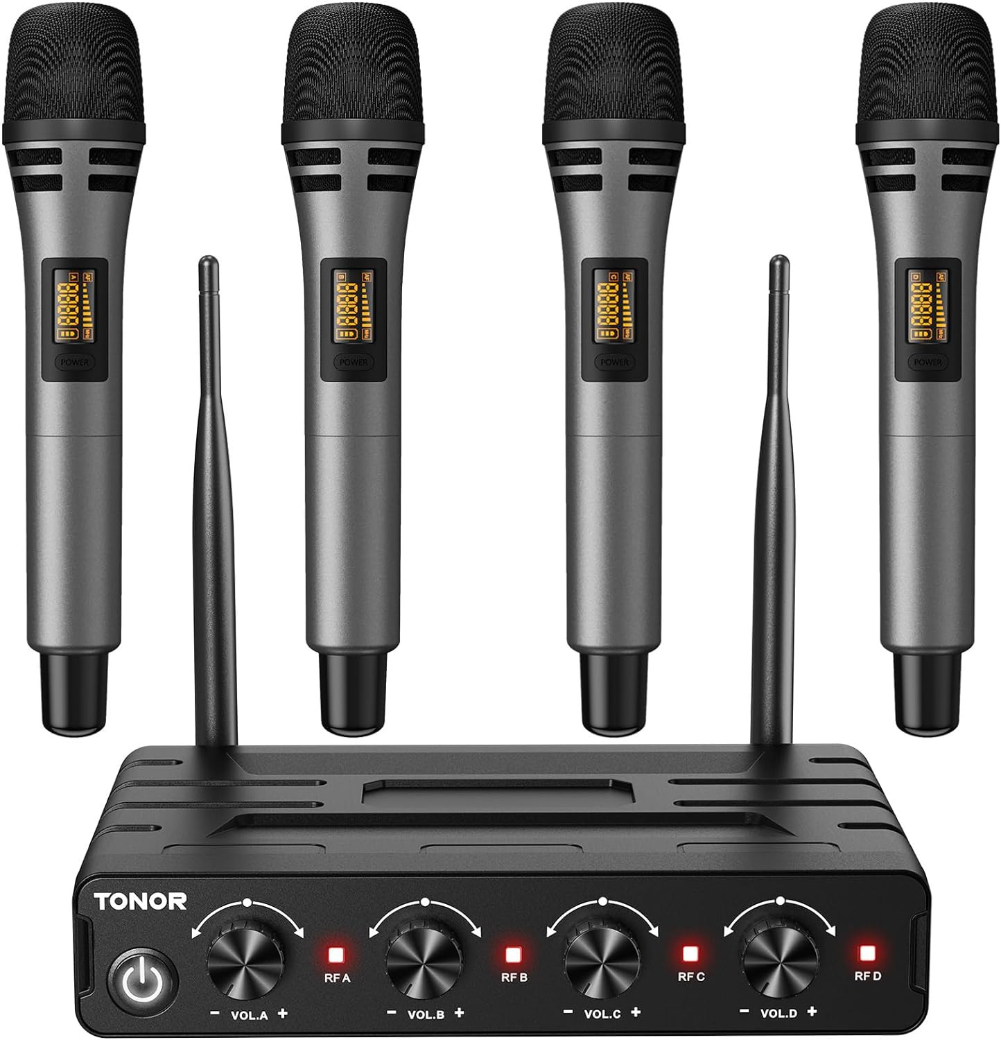 Sistema de micrófonos inalámbricos con 4×10 canales