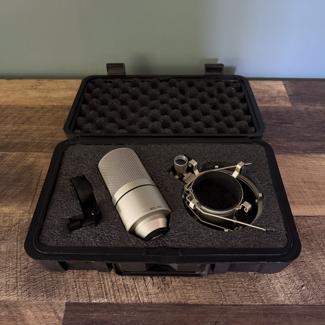 MXL 990 Condenser Microphone + Case Shock Mount for Vocal + Instrument Recording