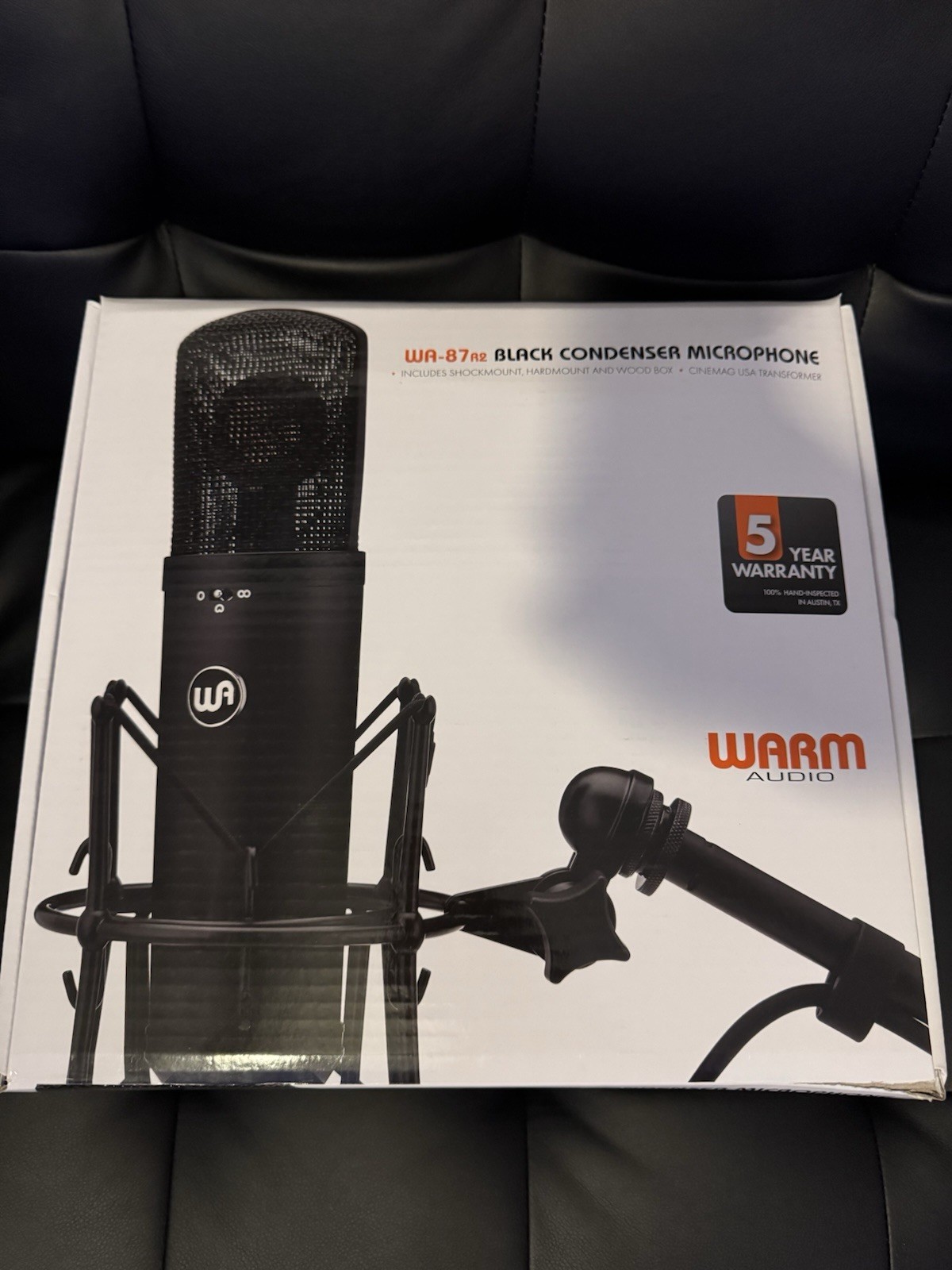 Warm Audio WA-87 R2 Black Condenser Microphone and Wood Box