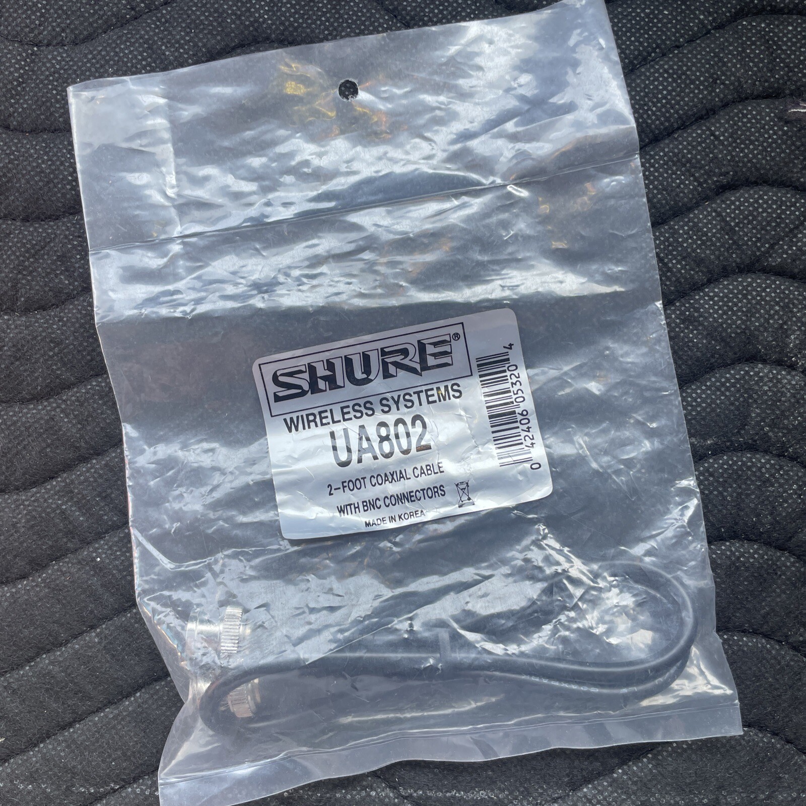 ✨Shure UA802 95K2035(14) 2-Foot Coaxial Antenna Cable With BNC Connectors. NEW!!