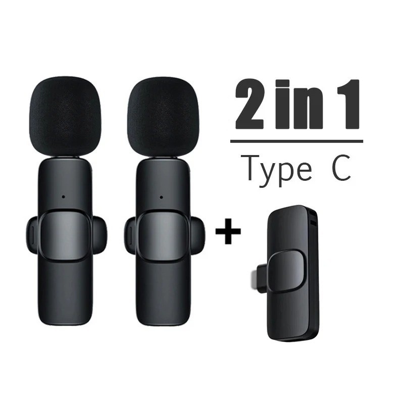 Lavalier Wireless Bluetooth Mic – Portable Mini Microphone for Type-C