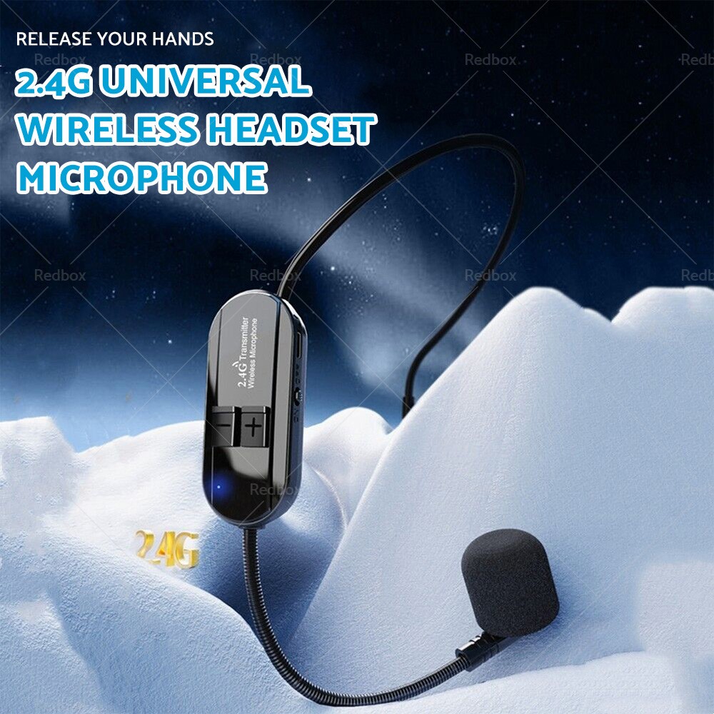 Pro Audio Equipment Wireless Microphone 2.4G For Voice Teach Outdoor Headset Mic