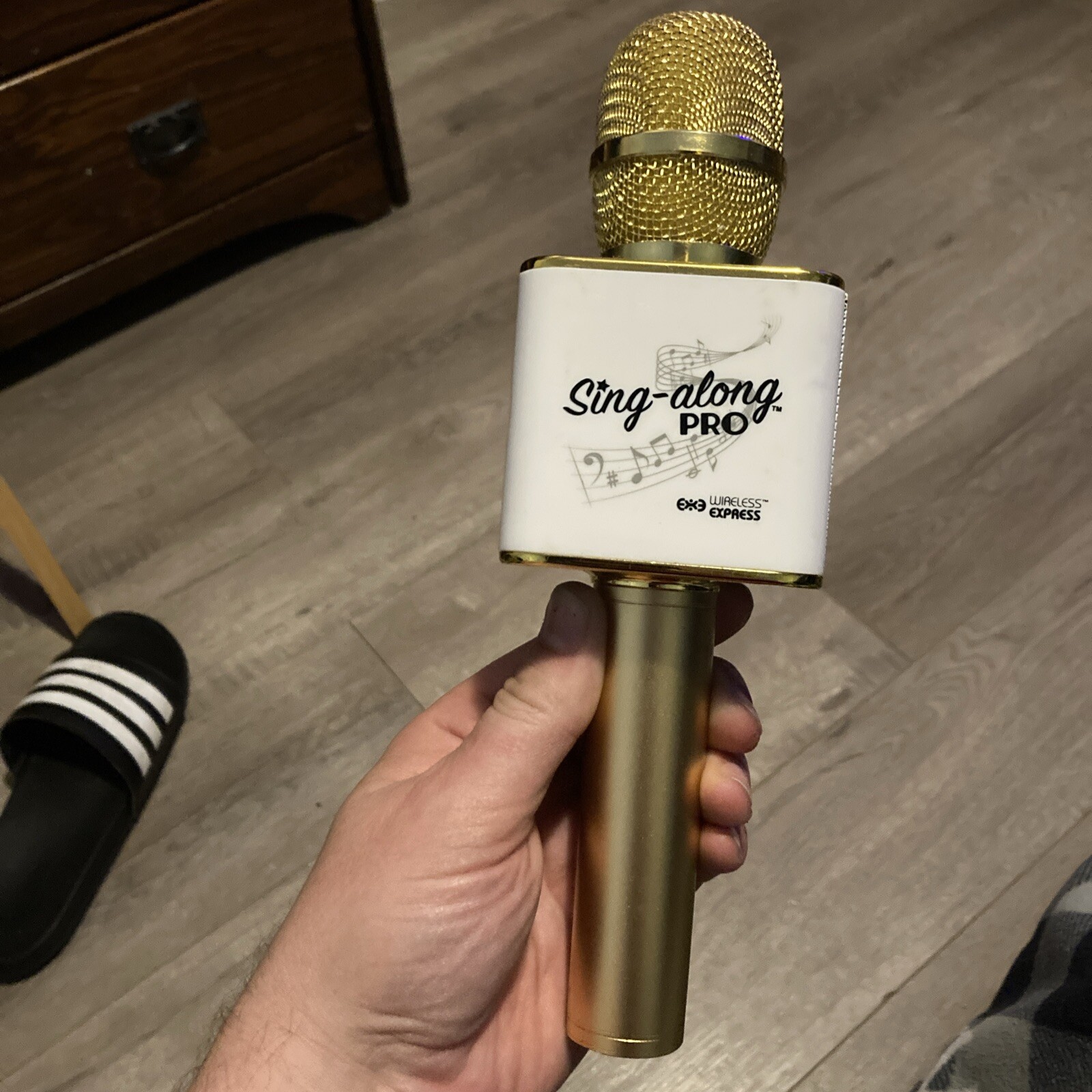 Sing Along Pro GOLD Wireless Express Microphone W/ Controls