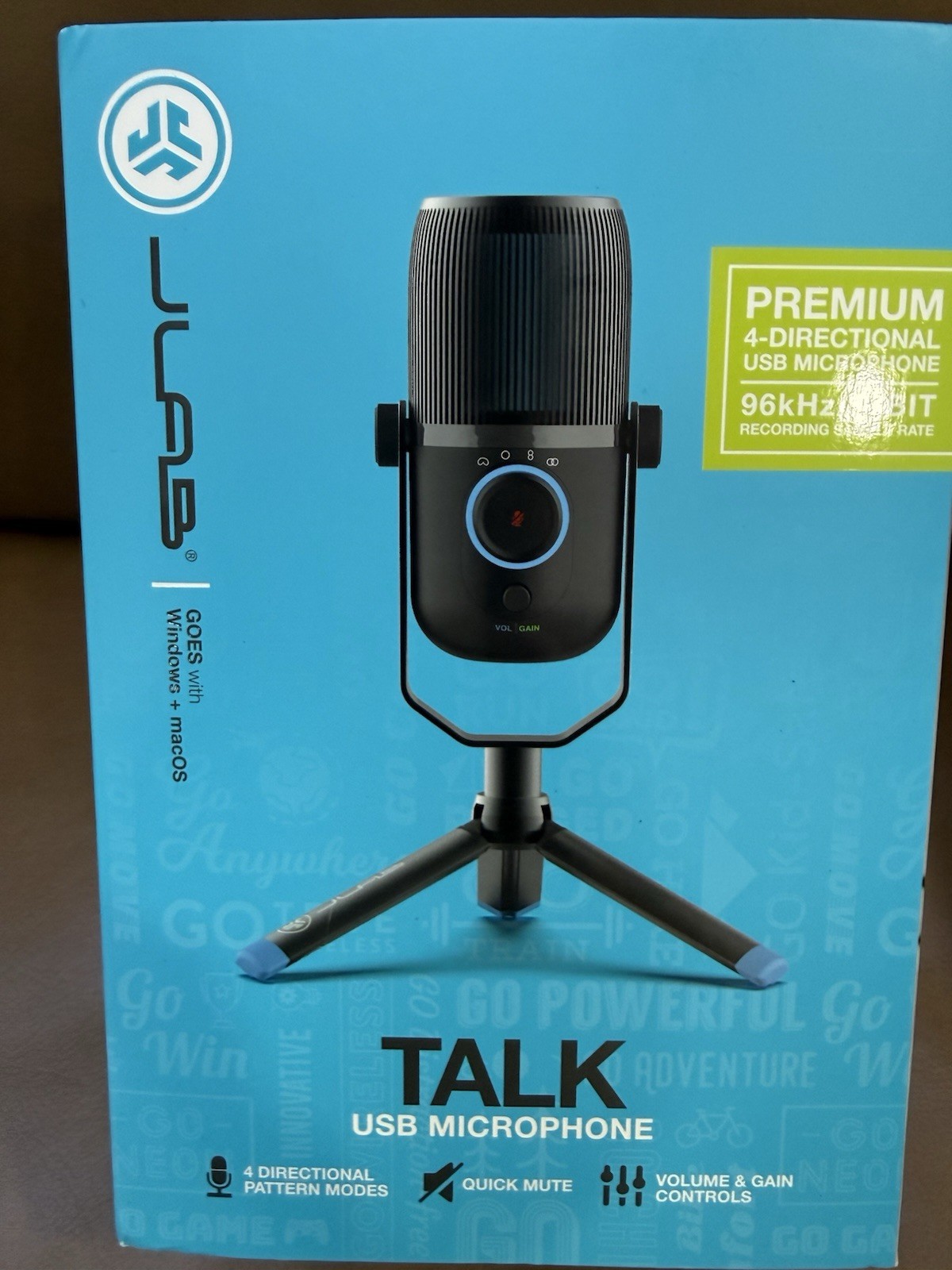 JLab TALK Professional Plug & Play USB Microphone 96kHz/24BIT 4 Directional Open