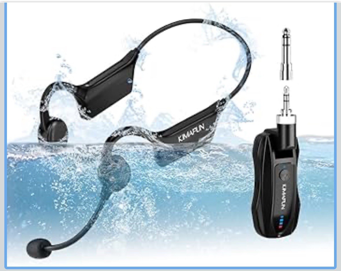 KM-GWP91 2.4G Fitness Headset Wireless Microphone IP67 Waterproof Sweatproof