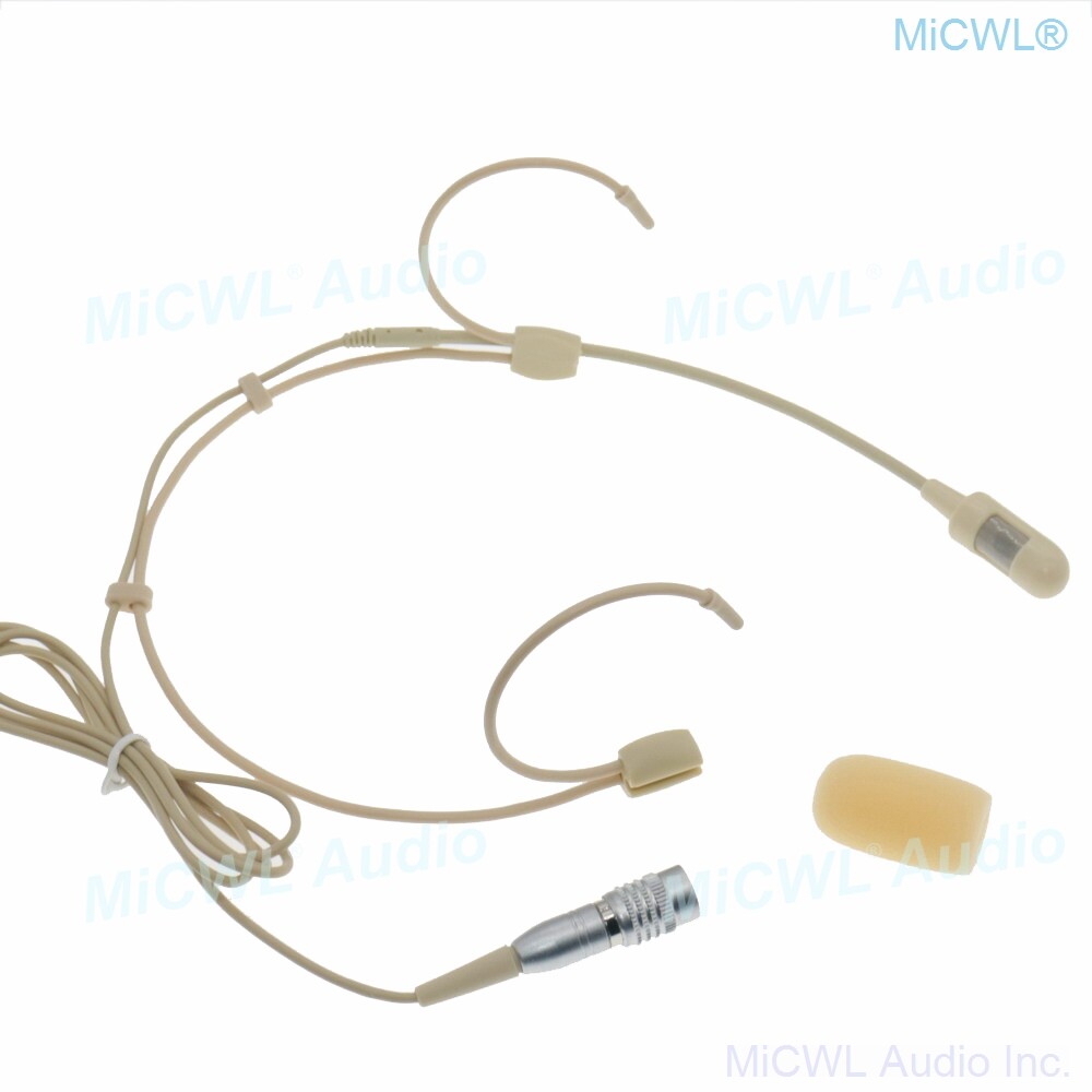 Pro Cardioid Headset Microphone for Audio-Technica Wireless System Hirose 4Pin