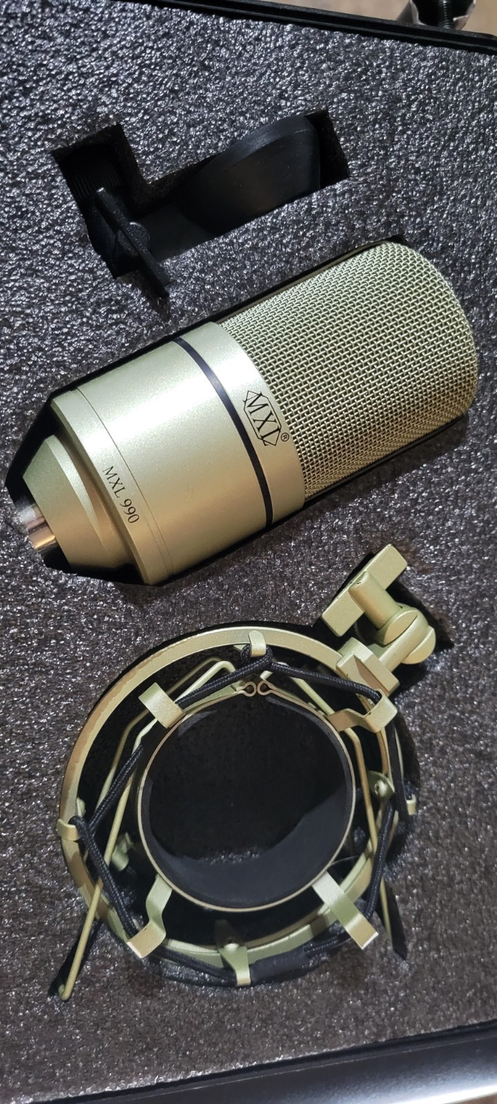 MXL 990 Large Diaphragm Condenser Microphone W Case + Shock Mount