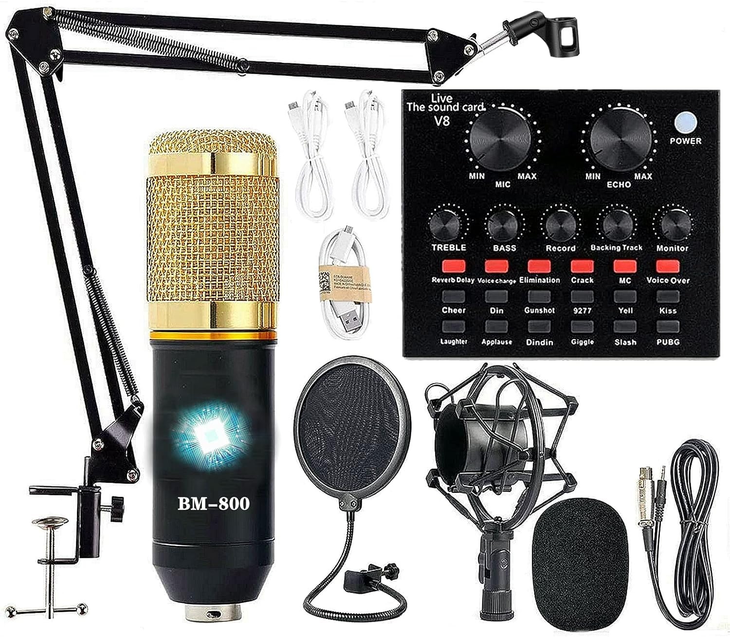 Versatile BM-800 Condenser Microphone Bundle for Professional Audio Recording