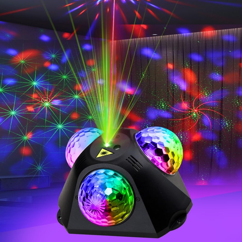 Disco Ball Lights for Parties, Party Dj 3 Magic Sound Black