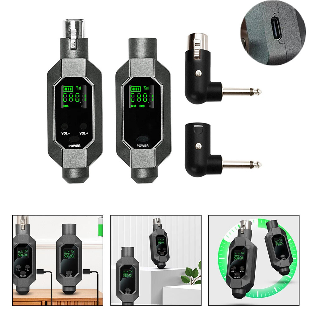 Wireless Microphone Converter XLR Transmitter&Receiver Microphone For 1 mic US