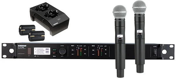 Shure ULXD24D/SM58-G57-K ULXD Dual Channel Handheld Wireless Microphone Bundle
