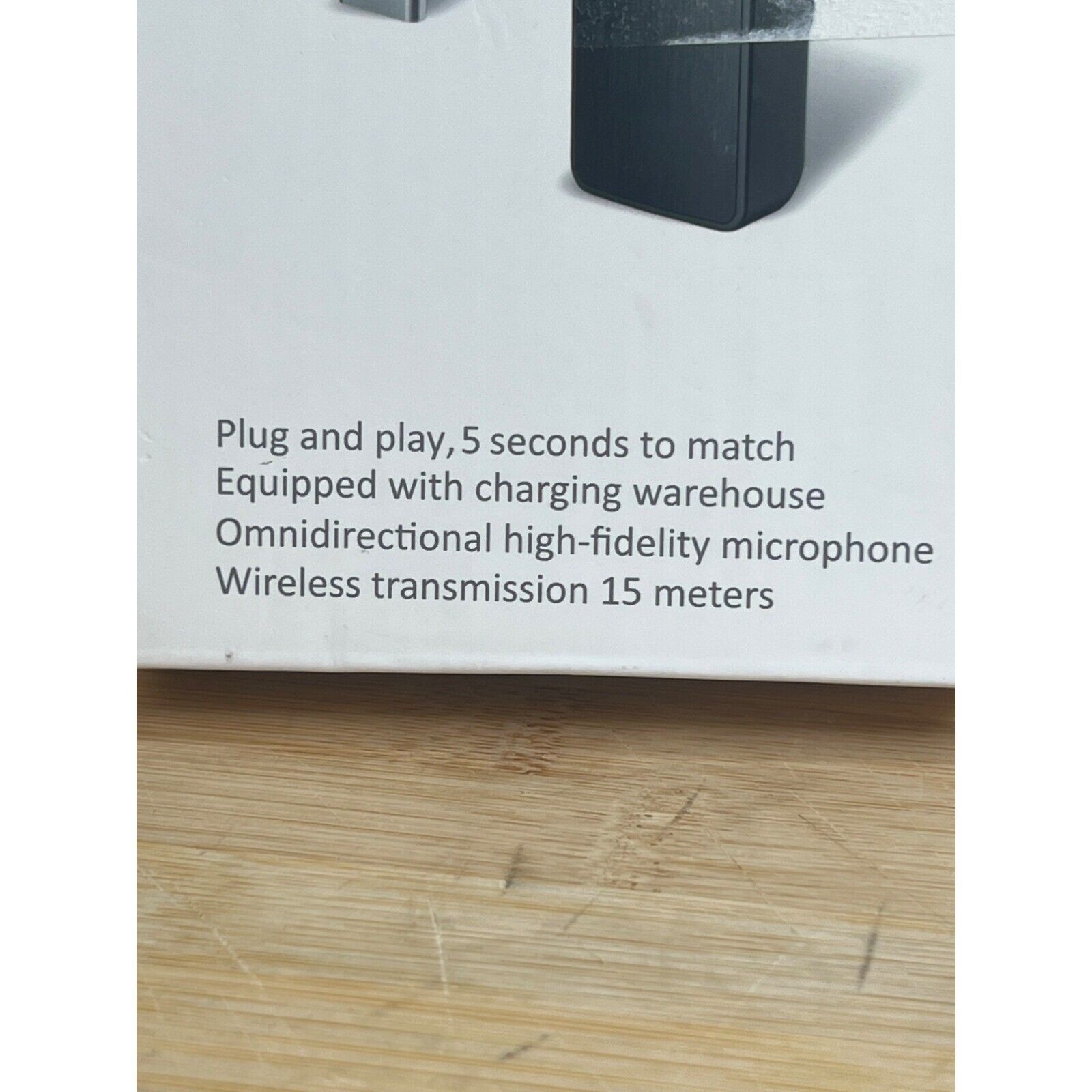 NIB Wireless Collar Clip Microphone Plug in Play New