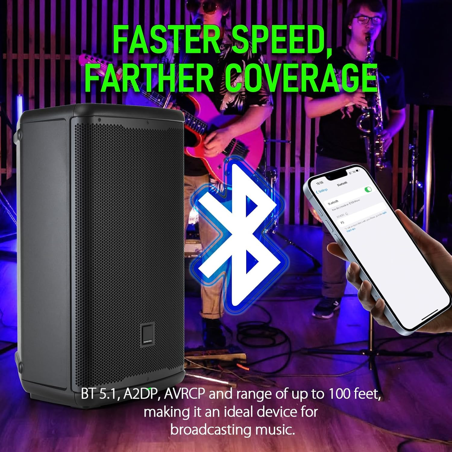 P3D Wireless XLR Bluetooth Receiver Bluetooth for Mixer, Active PA Systems,Dj Sy