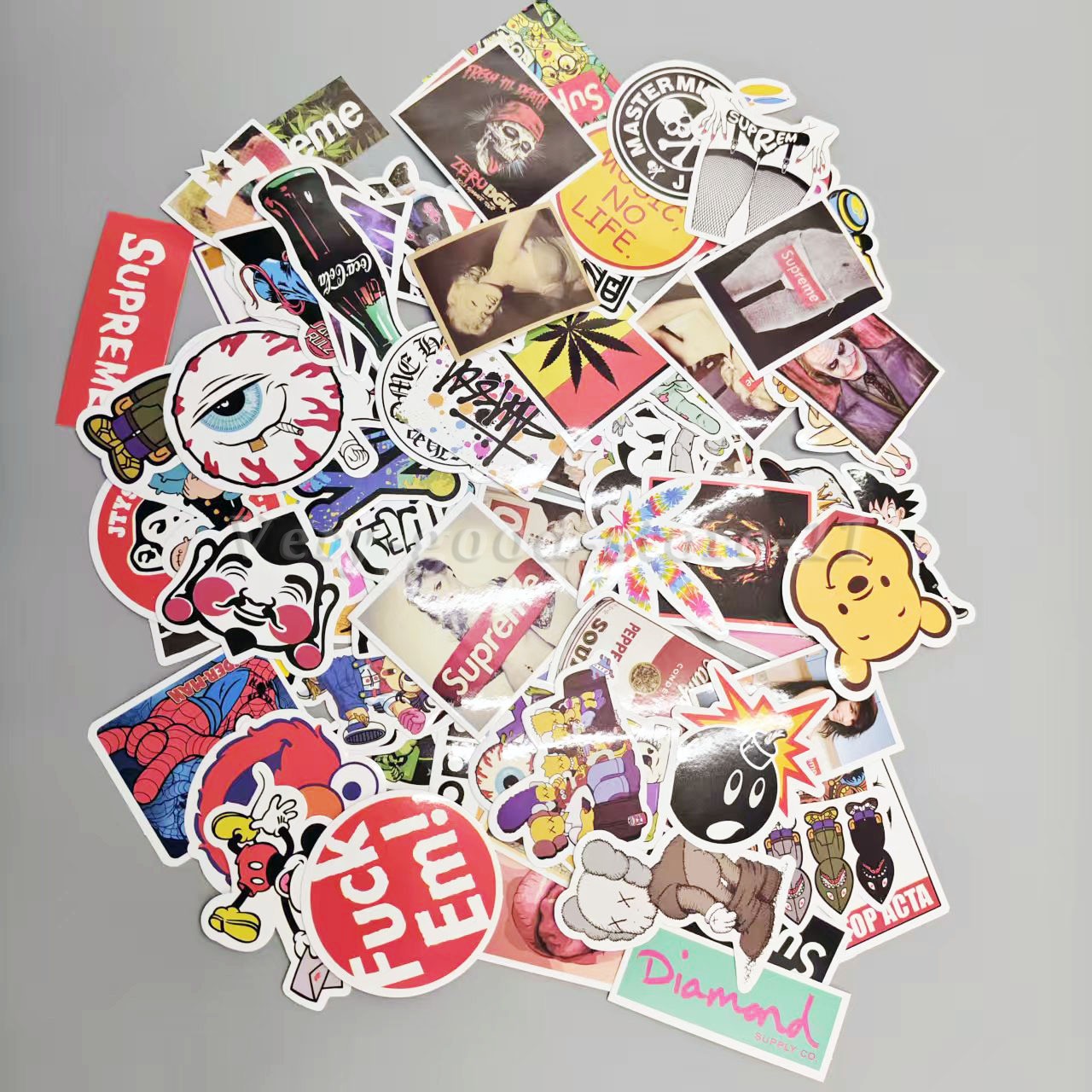 NEW 100PCS Skateboard Stickers Bomb Vinyl Laptop Luggage Decals Dope Sticker