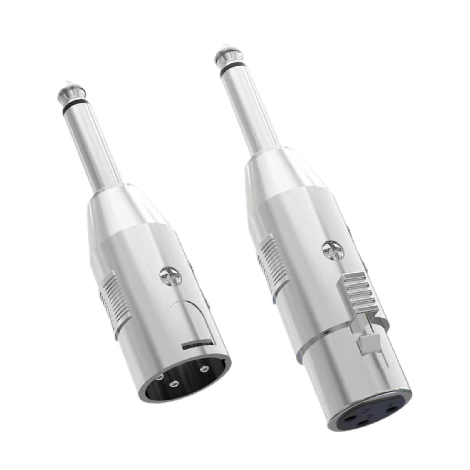 XLR Male Female to 1/4″ Male Adapter Converter Plug and Play Sturdy Lightweight