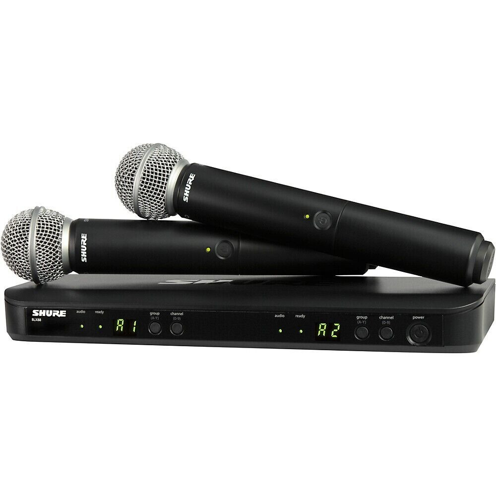 Shure BLX288/SM58 Wireless System w/2 Handheld SM58 Vocal Microphone Band H9