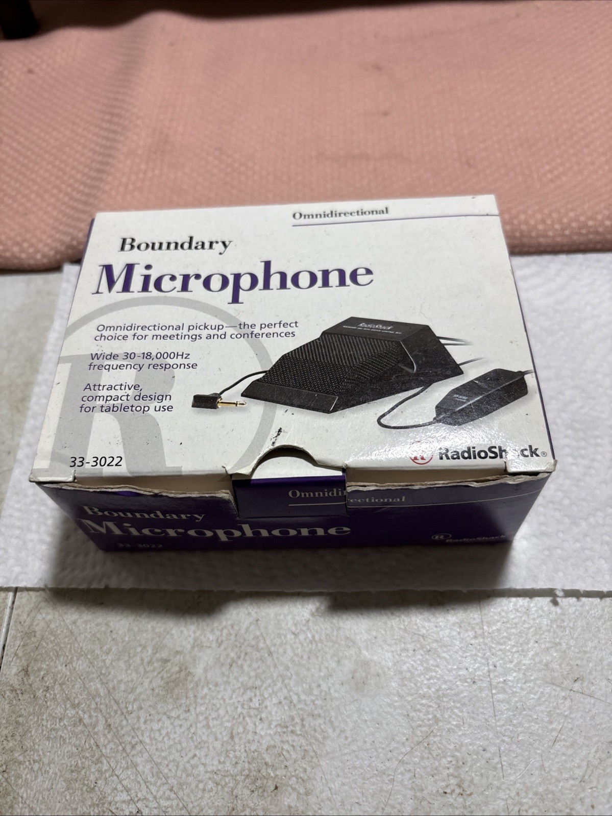 Optimus Radio Shack Omnidirectional Boundary Microphone 33-3022 *NEW