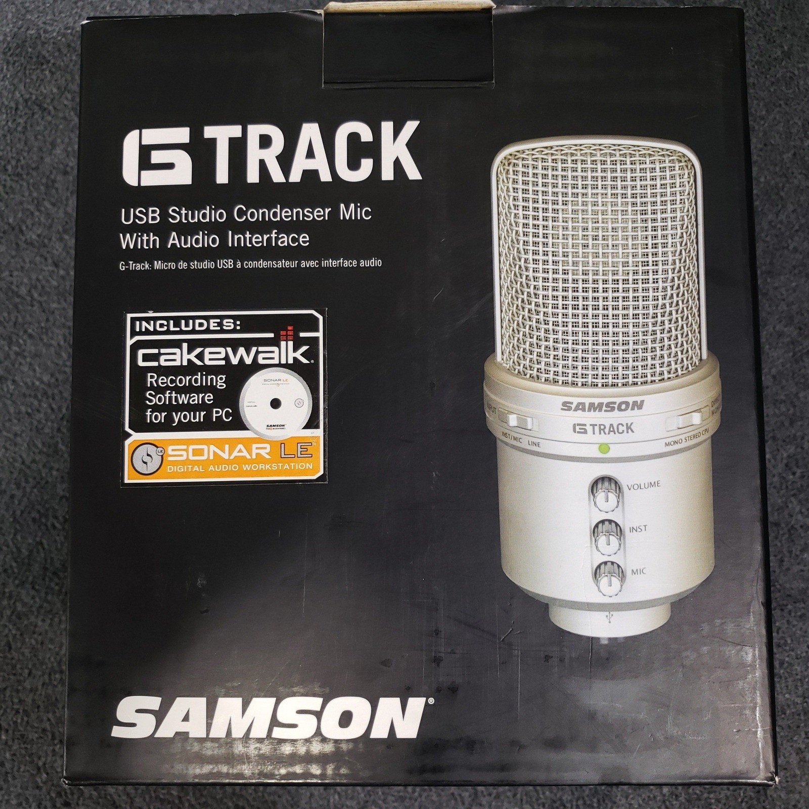 Samson G-Track USB Condenser Microphone Bundle Silver SAGM1U w/ PS01 Pop Filter