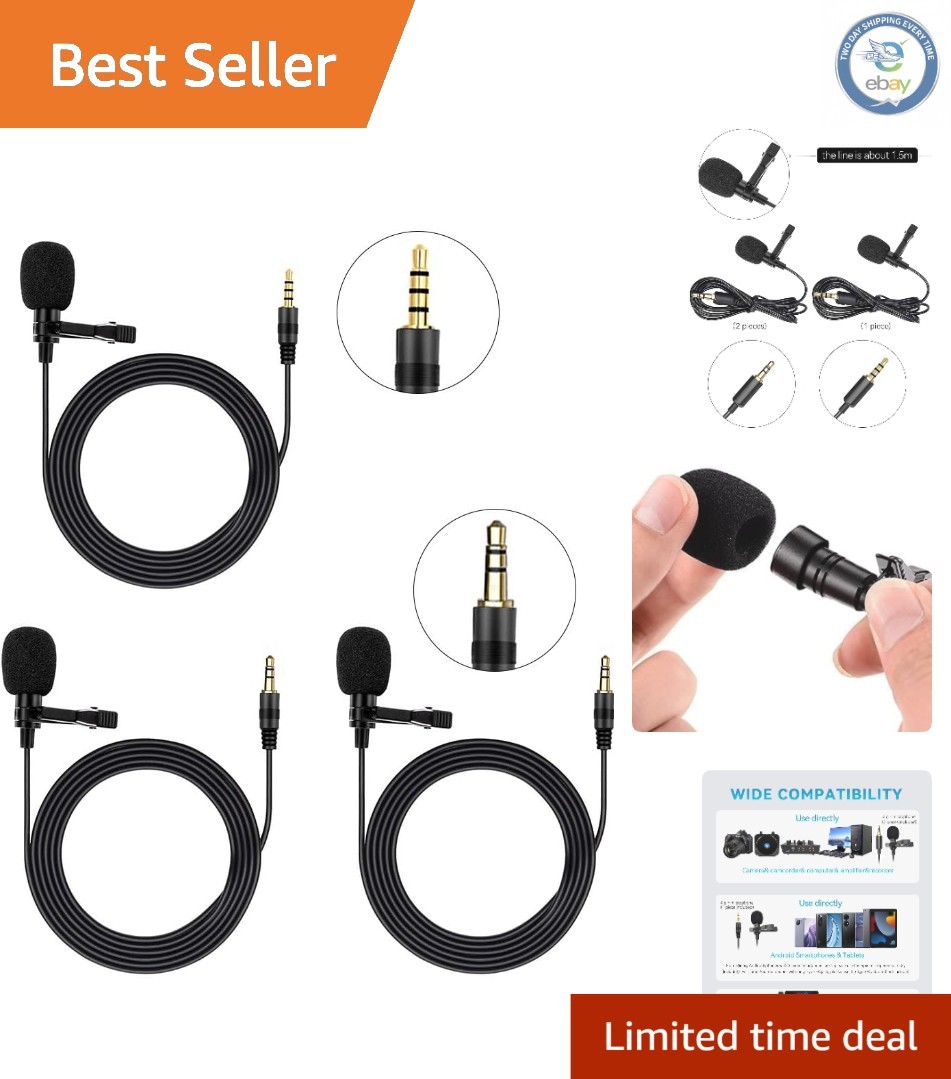 Lightweight Lavalier Mic Trio – Hands-Free Recording for YouTube & Video Calls!