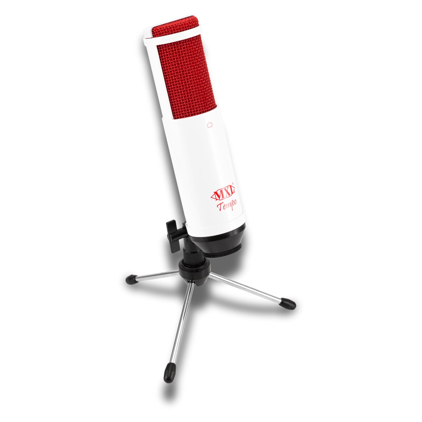 Tempo-WR Mac and PC Compatible USB Powered Condensor Microphone – White/Red