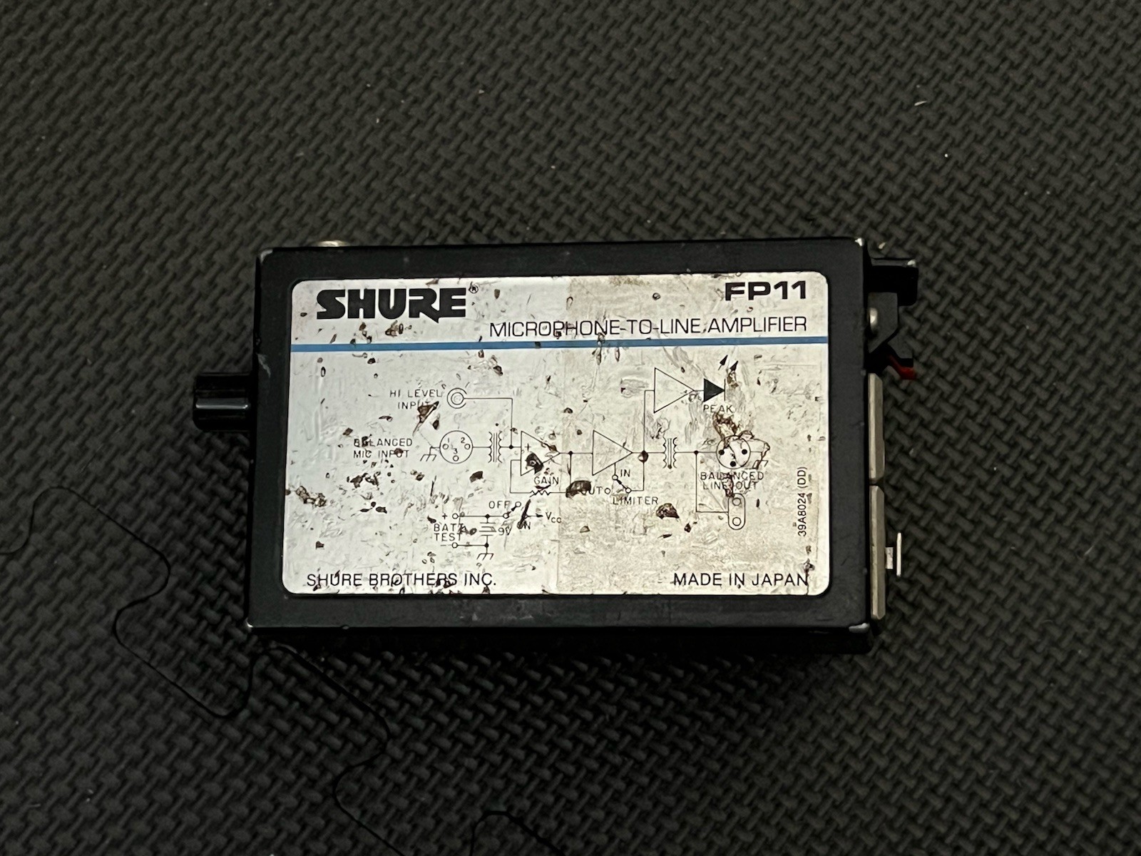 Vintage Shure FP11 Battery Powered Portable Microphone To Line Amplifier TESTED