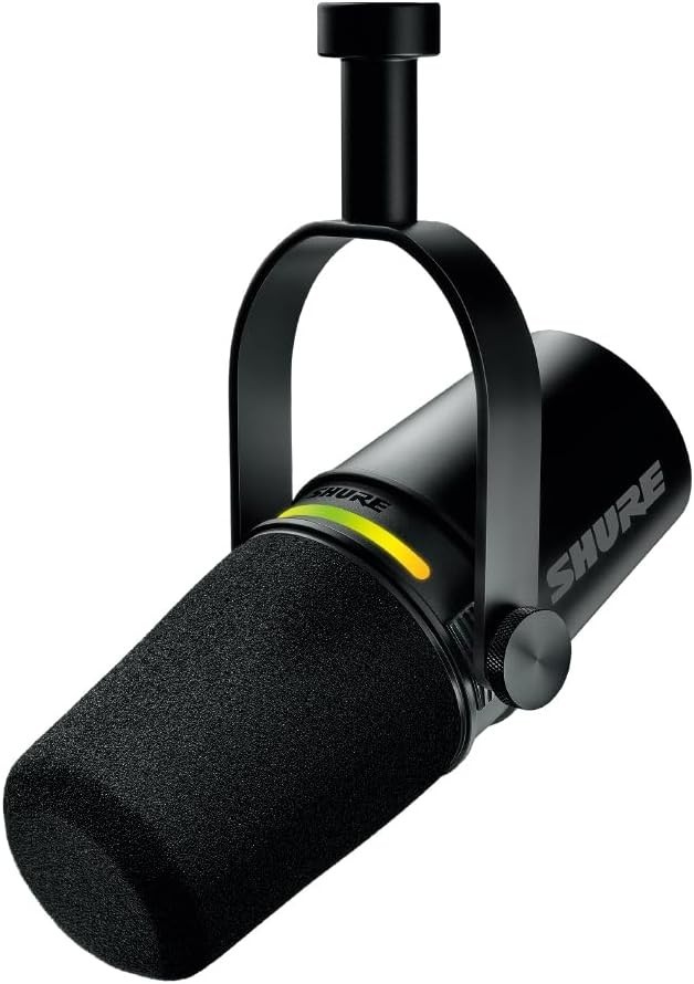 Shure MV7+ Podcast Microphone, Black, MV7+-K: OBS Certified Dynamic Microphone