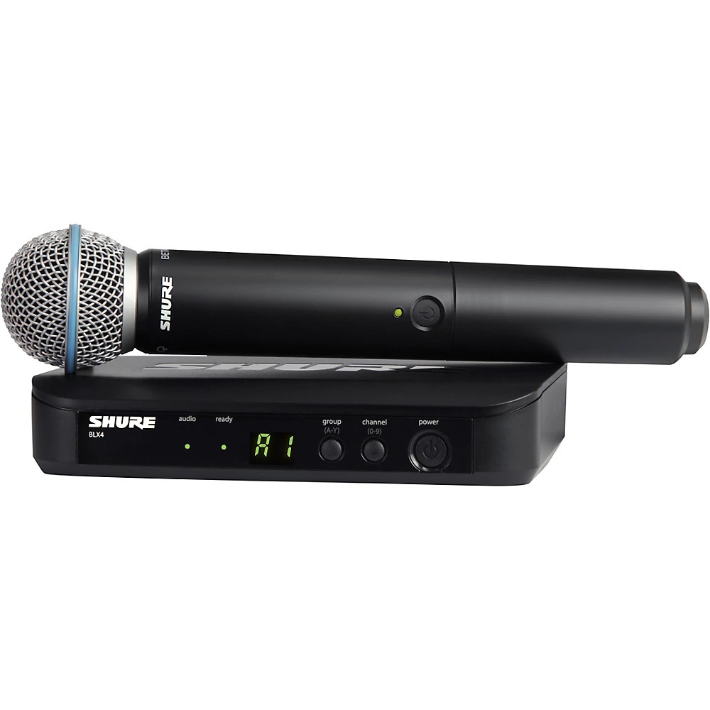 Shure BLX24B58 Handheld Wireless System wBeta 58A Capsule Band H11 Refurbished