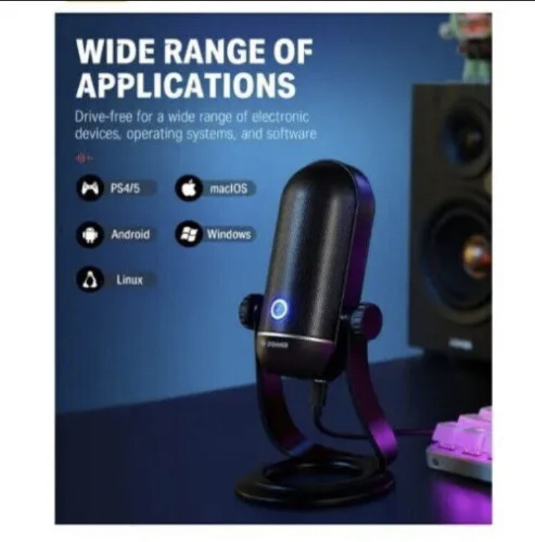 Donner UA-33 – Professional Computer Condenser Gaming/Streaming USB Microphone