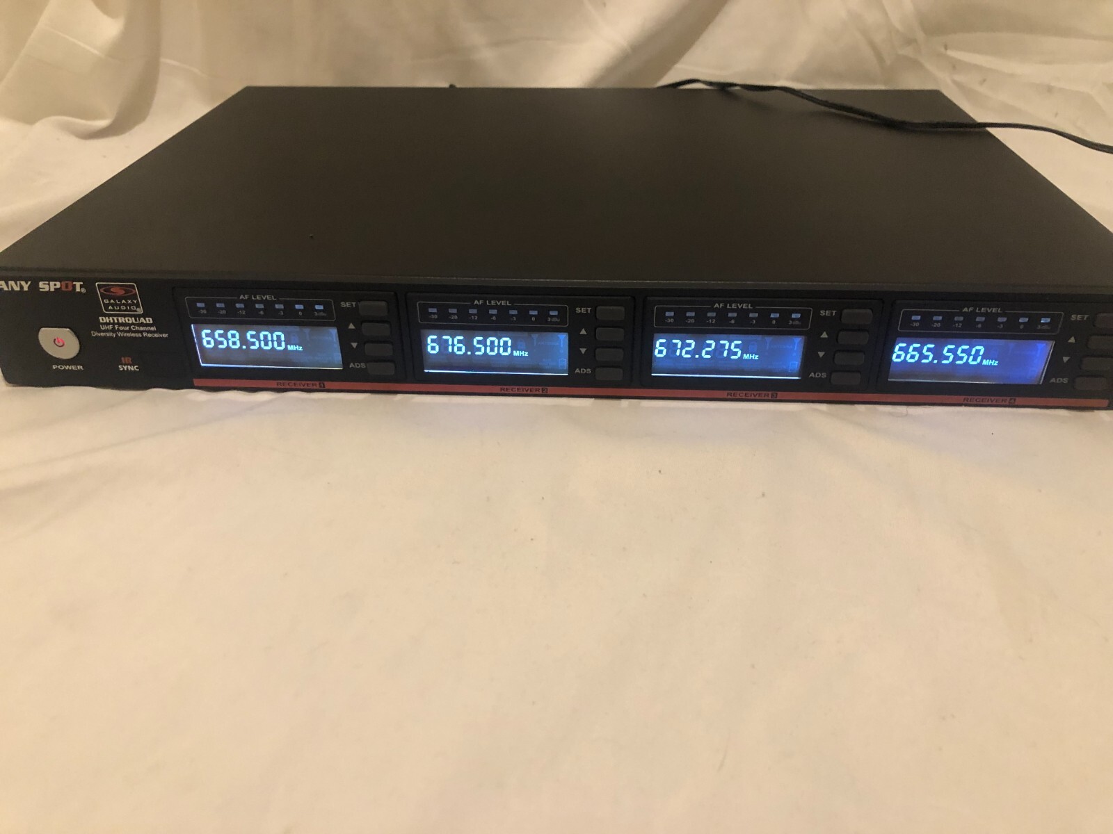 Galaxy Audio Any Spot DHTRQUAD 655-679 MHz UHF 4 Channel Wireless Receiver, NOS