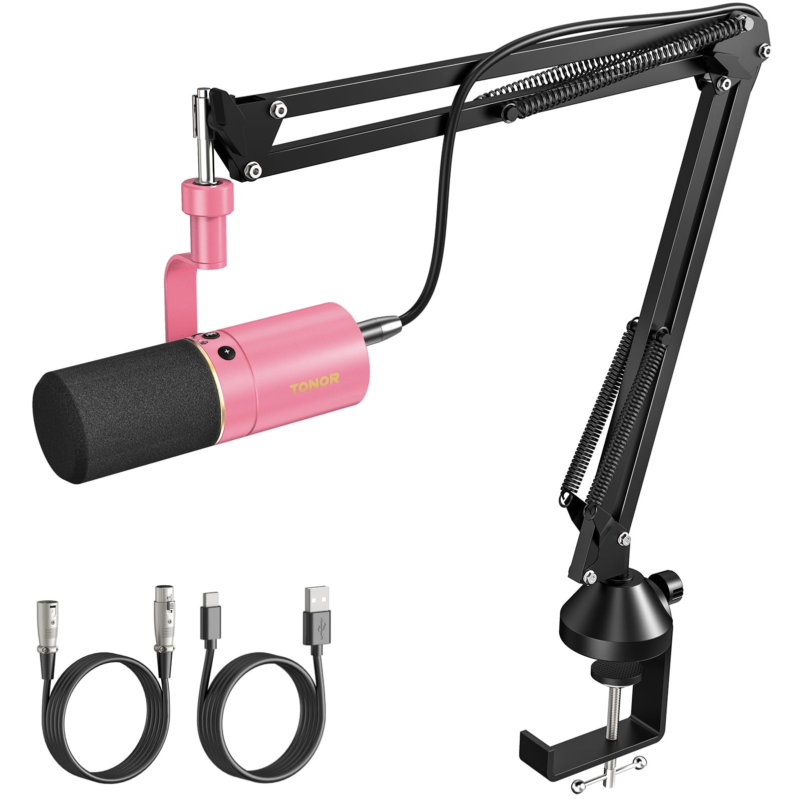 Dynamic Podcast Microphone, XLR/USB Mic for Recording, Streaming, XLR Cardioi…