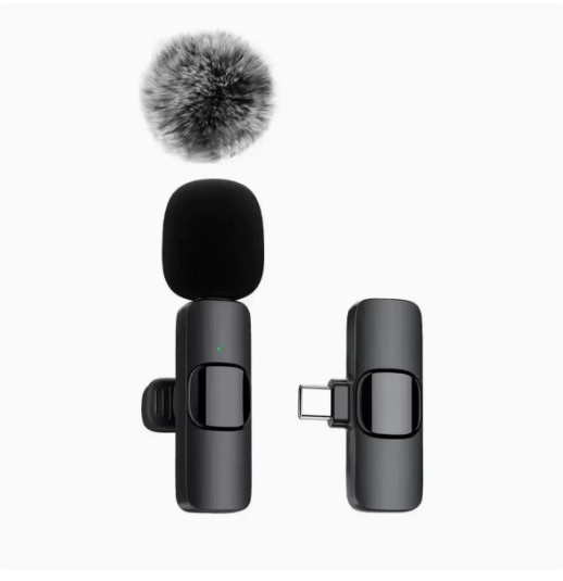 K9 Wireless Lavalier Microphone Clip Mic For iPhone iPad Samsung Recording Vlog