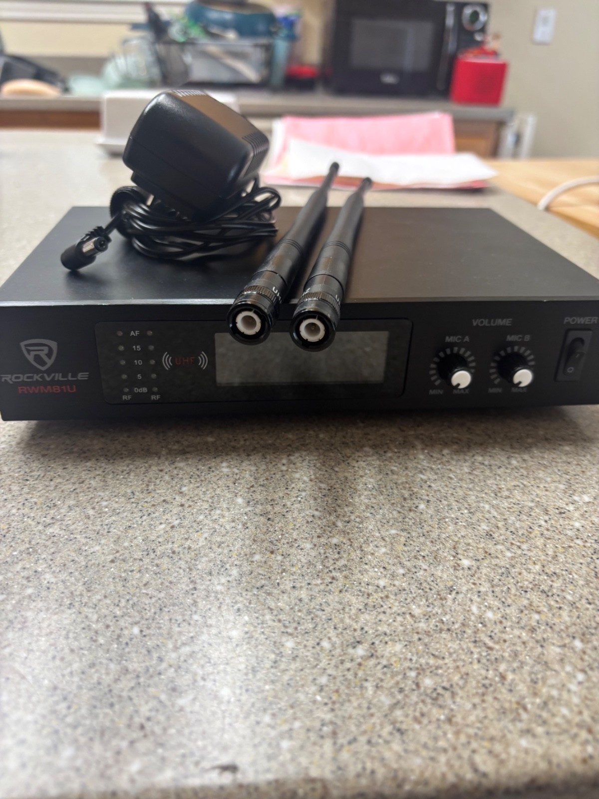 Rockville RWM1203VH Dual UHF Headset & Guitar Wireless Microphone System