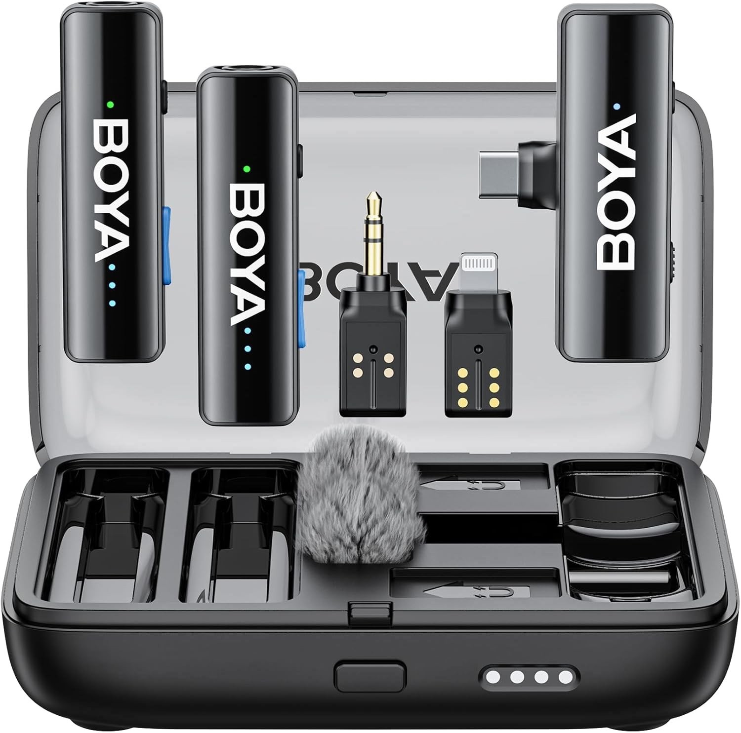 BOYA BOYALINK All-in-One Wireless Microphone Set for iPhone, Android And More