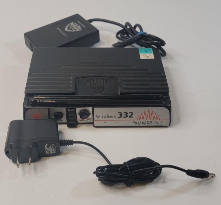 Nady 332 Silver Series Wireless Transmitter Receiver w/XLR & AC Adapter-UNTESTED