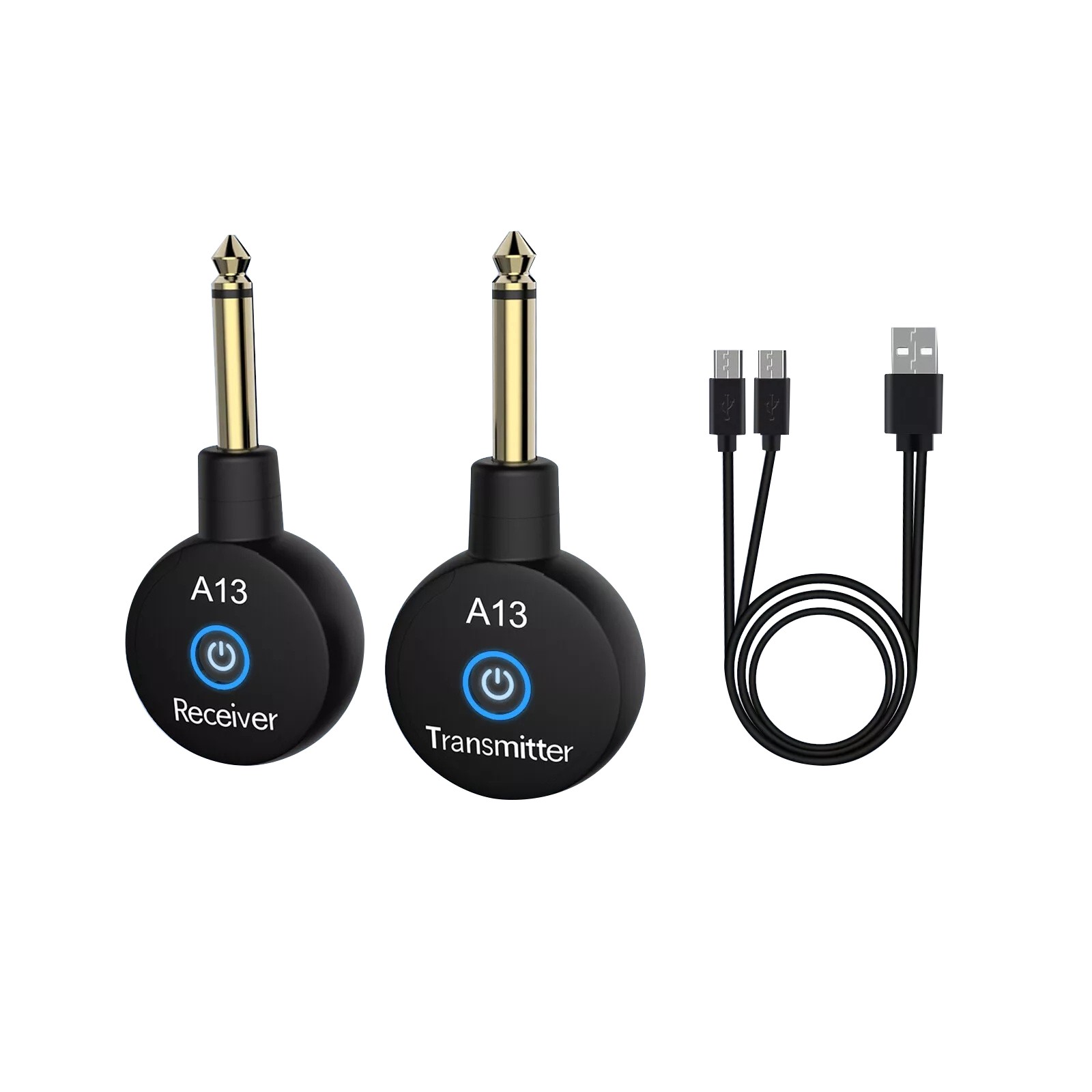 Wireless Guitar System Transmitter Receiver Rechargeable For Guitar Bass Violin