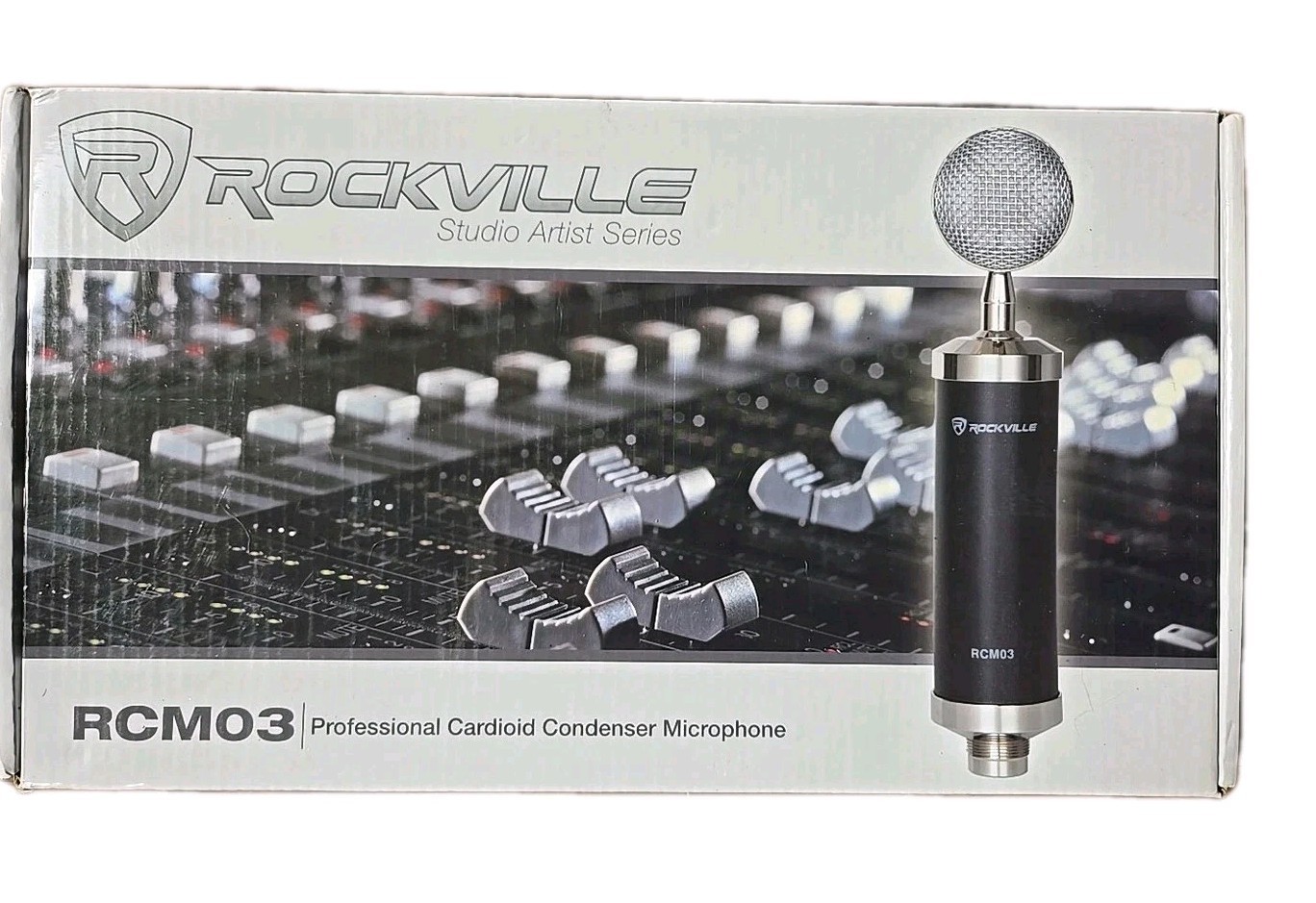 Rockville RCM03 Pro Studio Recording Condenser Microphone Mic+Metal Shock Mount