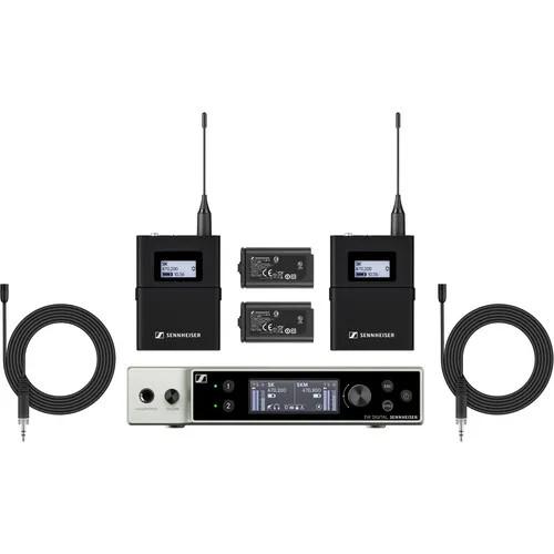 Sennheiser EW-DX MKE 2 SET Dual-Channel Wireless System (R1-9: 520 to 607 MHz)