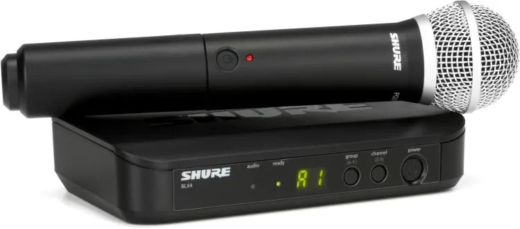 Shure BLX24/PG58-H9 Wireless Vocal System with Handheld Microphone – Black