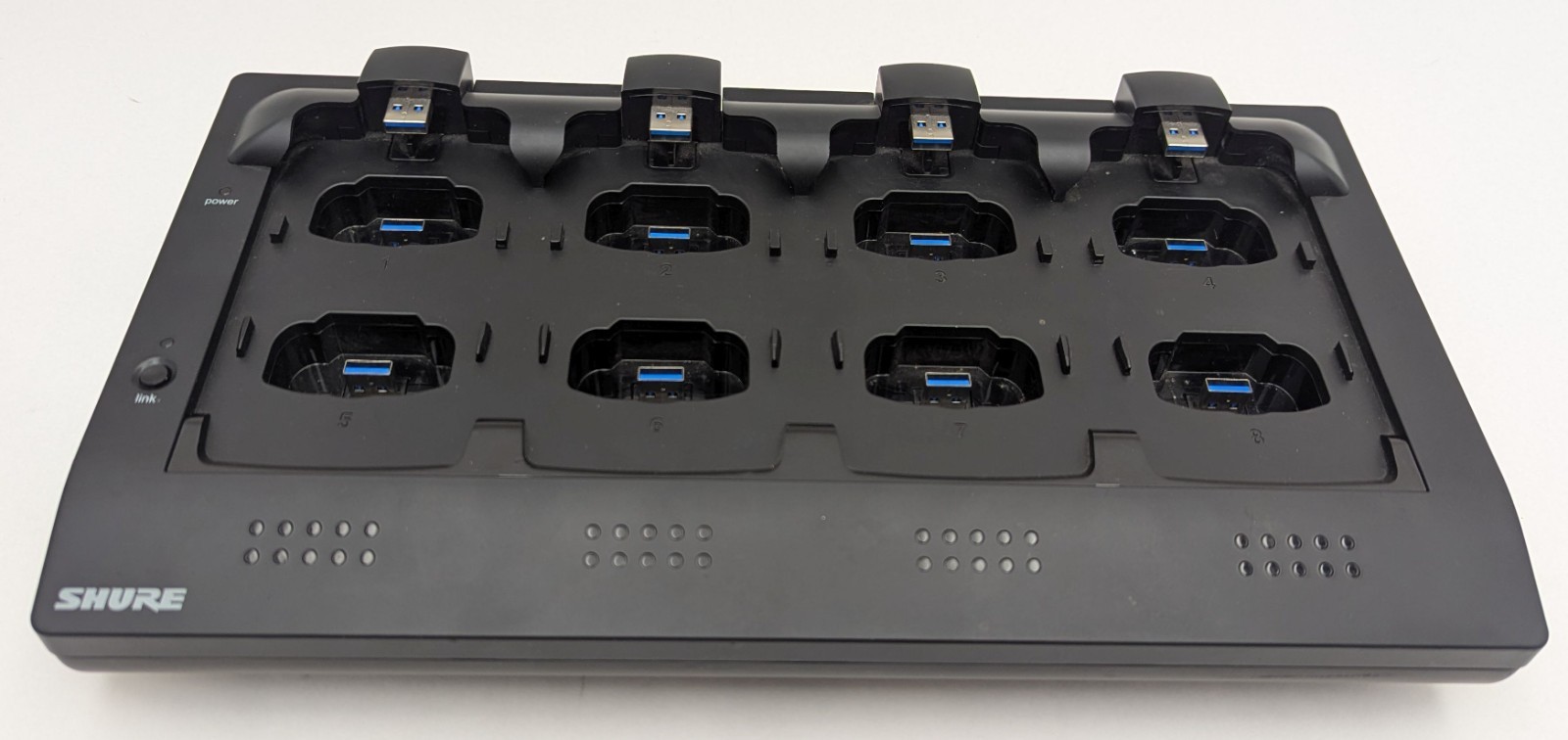 Shure MXWNCS8 8-Port Network Station Dock + 8x MXW6/C Z10 Wireless Transmitters