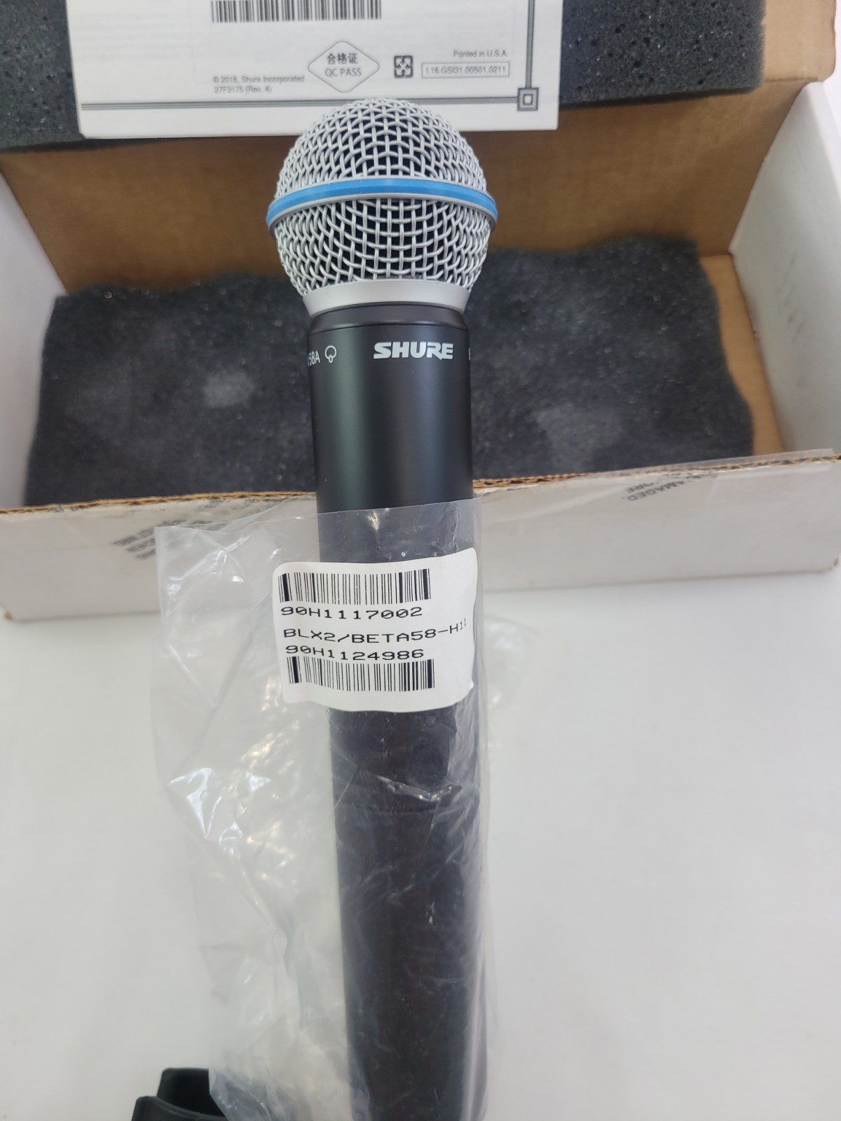 Shure BLX2/B58 Wireless Handheld Microphone Transmitter- Black