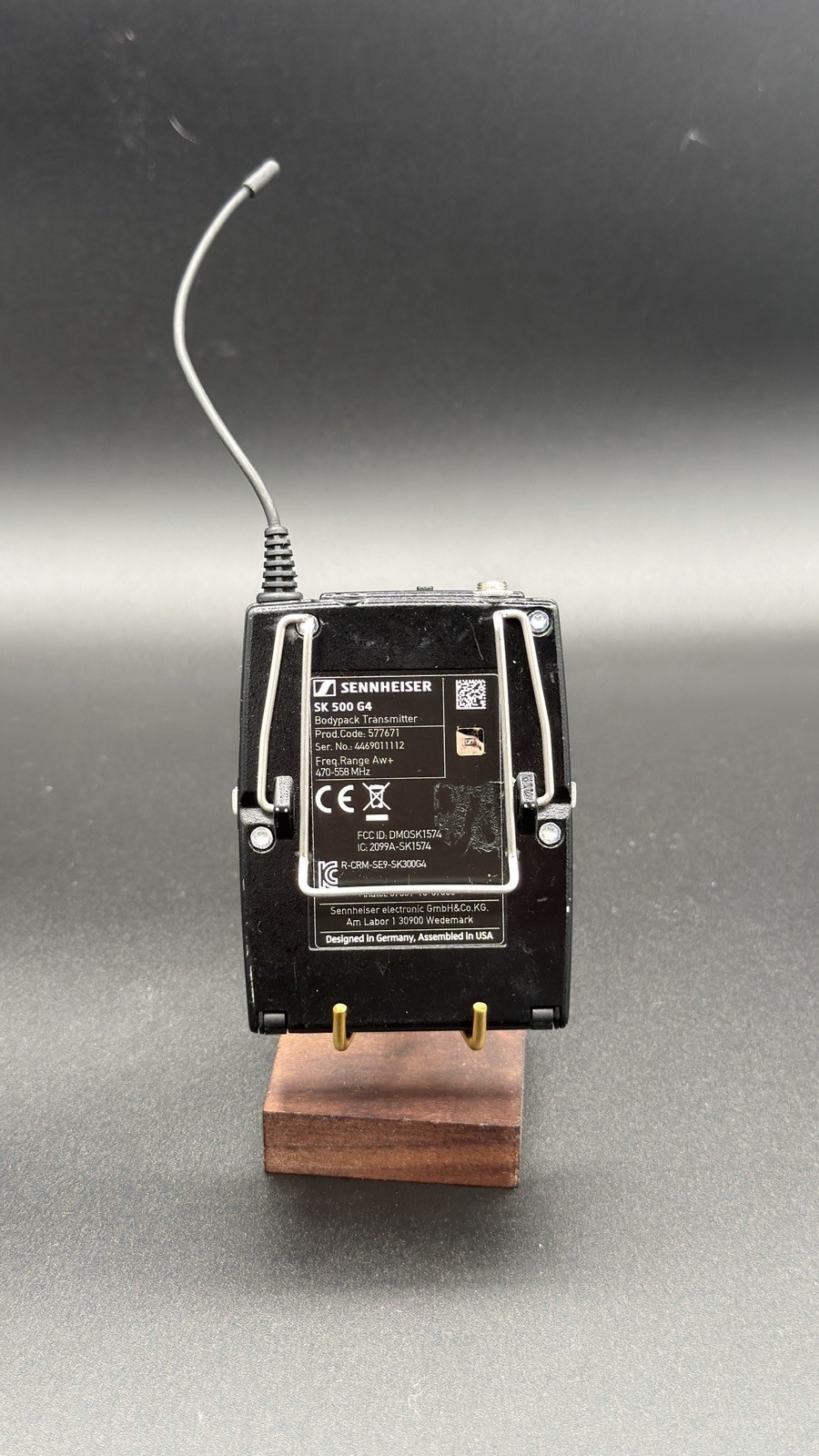 Sennheiser SK 500 G4 Transmitter 470-558MHz w/ ME 2 Lavalier Tested