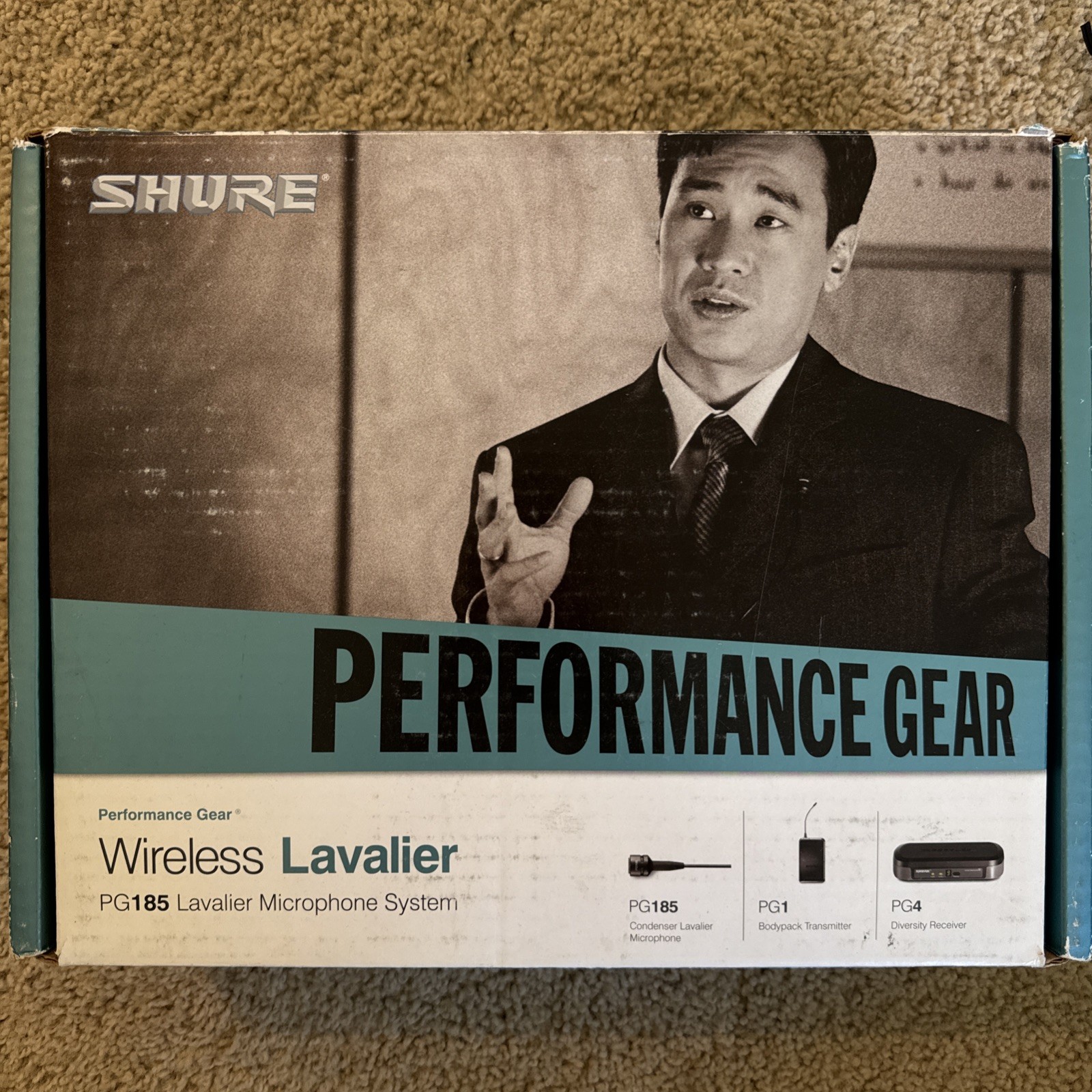 Shure Wireless Lavalier Microphone PG185 (PG1/PG4) in Box